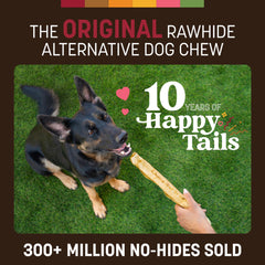 Earth Animal No Hide Rolls natural ingredients close-up highlights brown rice flour.