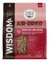 Earth Animal Wisdom air-dried dog food bag 2lbs for convenient, shelf-stable nutrition.