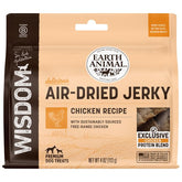 Earth Animal Wisdom air dried jerky chicken bag exterior—premium training reward.