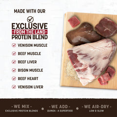 Earth Animal Wisdom air-dried jerky with quinoa showing inside chewable texture