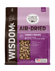 Earth Animal Wisdom air-dried turkey crumbs show lean protein for sensitive tummies