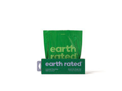 Earth Rated bags made with 65% post-consumer recycled plastic reduce waste