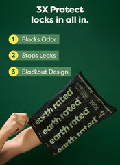 Earth Rated dispenser-compatible bags roll neatly for quick bagging