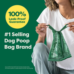 Earth Rated bags tear from the roll via built-in guide line.