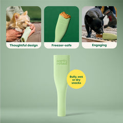 Earth Rated dog toy ergonomic ribbed design supports easy grip during chews.