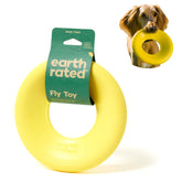 Earth Rated Flying Disc Toy yellow top view for easy tracking during play.