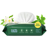 Earth Rated Pet Wipes packaging update showing pet-friendly labeling for dogs and cats.