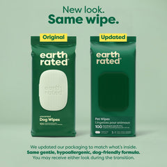 Earth Rated Pet Wipes textured cleaning shows better dirt lift on paws and fur