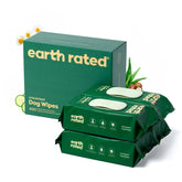 Earth Rated Pet Wipes textured paws after walks for quick cleaning.