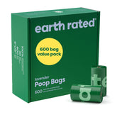 Earth Rated poop bag roll with tear-line for quick, on-the-go cleanup.