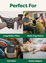 Earth Rated unscented 9x13 inch poop bags are fragrance-free and ready