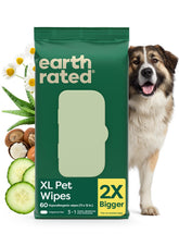 Earth Rated XL Pet Wipes body clean — large-surface wipe for efficient full-body refresh.