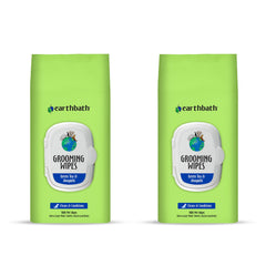 Earthbath Green Tea and Awapuhi wipes pack closeup for convenient at-home grooming.