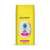 earthbath hypo-allergenic grooming-wipes package front, fragrance-free convenience for quick pet cleanups.