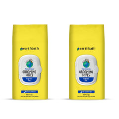 earthbath hypoallergenic wipes pack open, showing fragrance-free, gentle cleansing for paws and behind