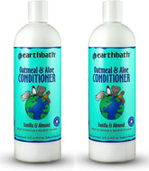 Earthbath oatmeal aloe conditioner bottle shows gentle detangling for dogs