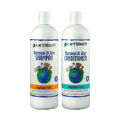 Earthbath Oatmeal & Aloe shampoo bottle, fragrance-free, supports dry skin relief during baths.