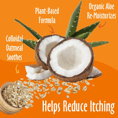 Earthbath Oatmeal & Aloe lather forms creamy foam for a gentle wash.