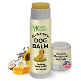 Earth’s Daughter dog paw balm big 0.56oz tube for travel-friendly paw protection.