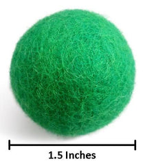 Earthtone Solutions closeup of felted wool ball showing soft texture for quiet play sessions.