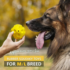 EastBLUE durable rubber toy highlights eco-friendly non-toxic material for safe chewing sessions.