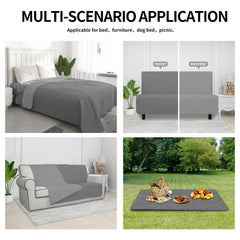 Easy-Going durable microfiber and foam fill adds coziness for pets and kids
