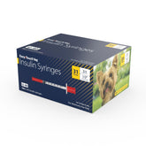 Easy Touch Pet U-40 syringe with 0.3cc capacity and half-unit markings for precise dosing at home.