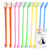 EASYA double headed pet toothbrush in box packaging for easy storage and value