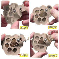 Easyoyo paw keepsake keyring with secure snap closure safely houses tiny treasures.