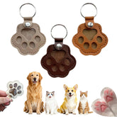 Easyoyo paw-shaped keychain viewing window shows preserved fur clearly for a keepsake.