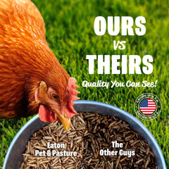 Eaton Pet and Pasture grubs closeup larvae emphasizing high calcium and protein content