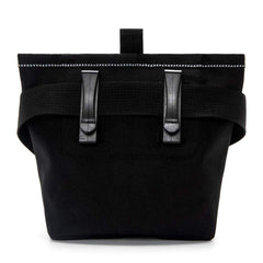 eBasics dog treat pouch clipped to belt enables hands free training