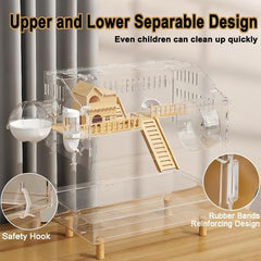ecleng 8-in-1 cage with oversized silent running wheel promotes smooth exercise