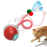 Ecliro Interactive Cat Toy Ball front view with motion-activated chase for enrichment.