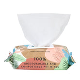 Eco Wave hypoallergenic pet wipes pack cleans paws and coats for pets