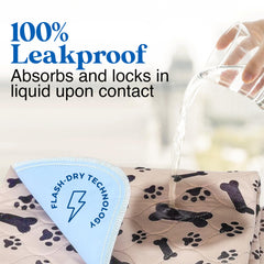 ECOHYPE paw-bones pattern on the pad adds pet-friendly appeal during house training.