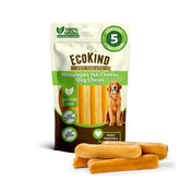 EcoKind Premium Gold Yak Chew packaging highlights all natural ingredients for large breed dogs