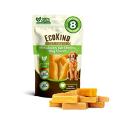 EcoKind Premium Gold Yak Chew small dog packaging highlights natural, preservative-free treats for daily chewing.