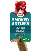 EcoKind Smoked Elk Antler Chew packaging showcases premium natural dog treat