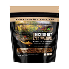 Ecological Labs Microbe-Lift MLLWGSM cold weather pellets in bag for winter pond nutrition.