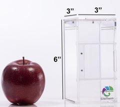 EctoTherm Jumping Spider Enclosure side view reveals sturdy acrylic and visibility for monitoring.