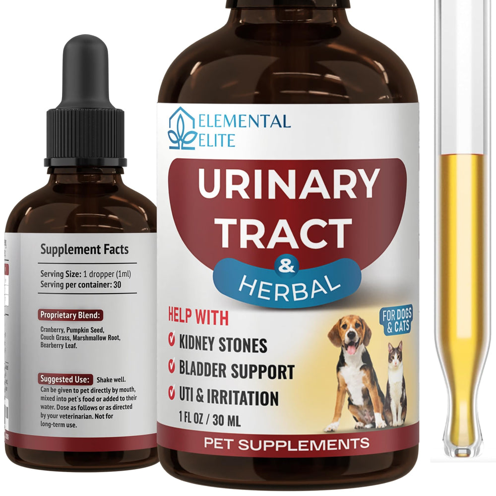 EDUZEBRA urinary tract drops bottle supports daily urinary health.