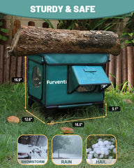 The eekkii heated cat house heating pad 131F maintains steady warmth for outdoor cats in chilly weather.