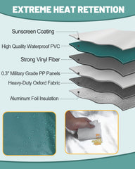 The eekkii heated cat house insulation aluminum foil preserves warmth for feral cats.