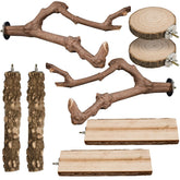EELLAO grape-stick paw grinding fork for parrots offers natural claw maintenance and enrichment