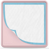 eenk pee pad tray holder pink top view demonstrates spill-resistant lip for indoor use