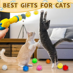Eerrhhaq cat toy interaction shows launchers engaging hunting instincts