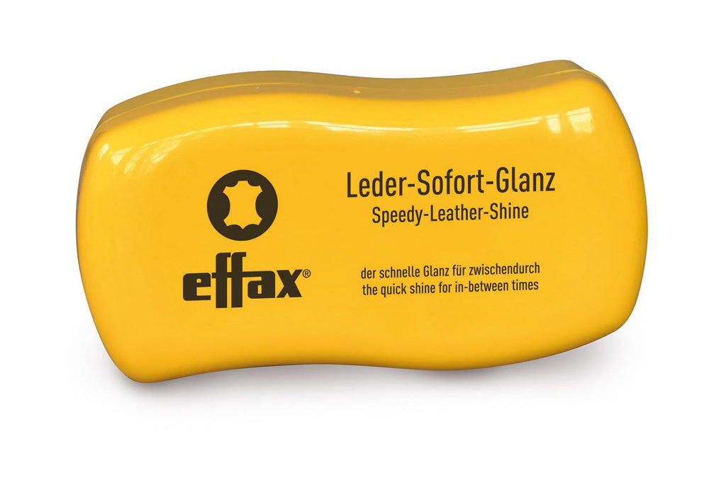 Effax Speedy Leather Shine bottle delivers quick, salon-like luster for boots and tack.