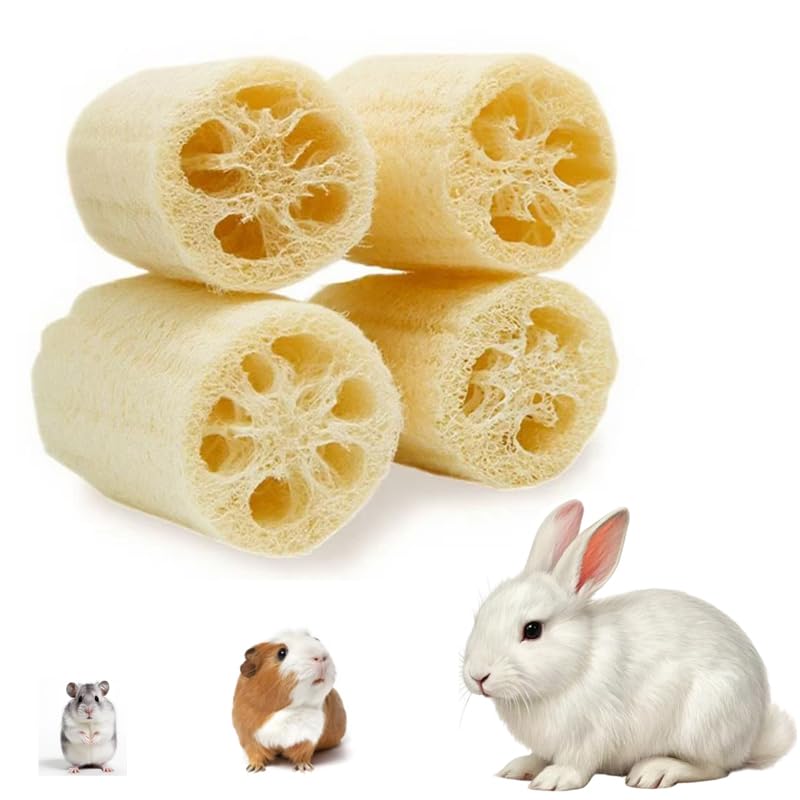EFYUE bunny chew toy loofah closeup highlighting natural texture for safe chewing