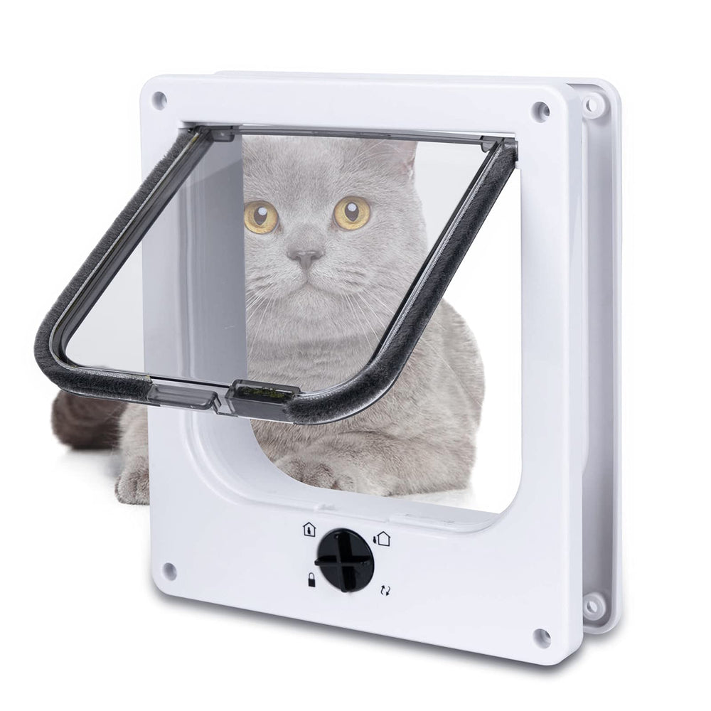 EGETOTA cat door magnetic closure demonstrates secure magnet guidance for smooth pet access.